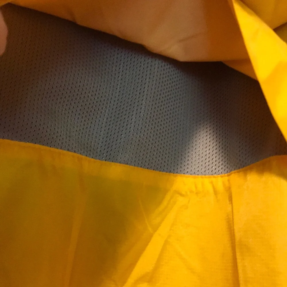 Vtg Gymboree size 4 zip rain hoodie yellow wind fleece jacket removable hood EUC